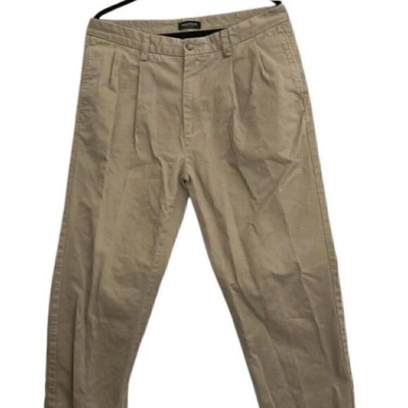 Nautica Other - Nautica Men's Khaki Pleated Pants Size 34